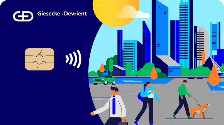 Image of a G+D credit card with the inscription Convego Recycled