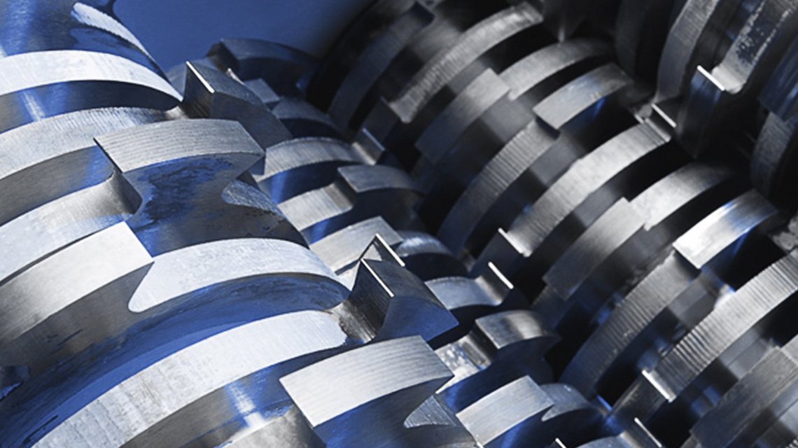 View into the interior of a BDS® destruction system for destroying banknotes