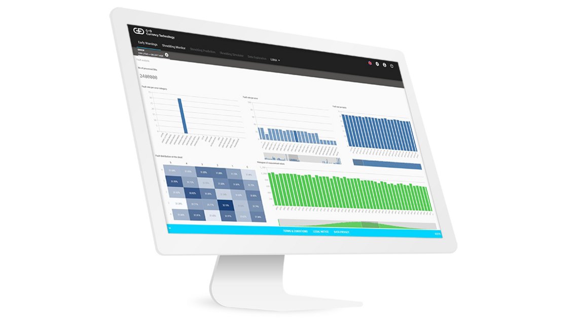 Computer monitor on which the LUNA application is running.