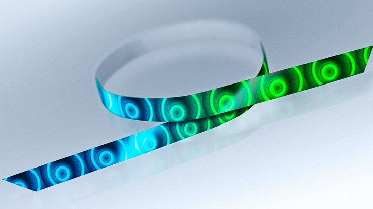 Display of the Galaxy security thread with dynamic 3-D color change effects