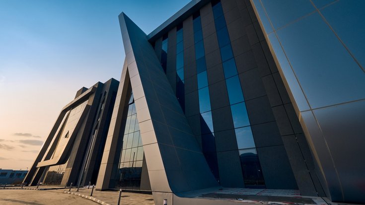 G+D egypt cash center building in sunset colours