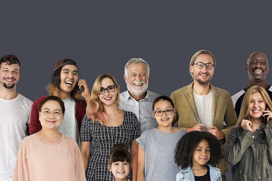 A divers group of people