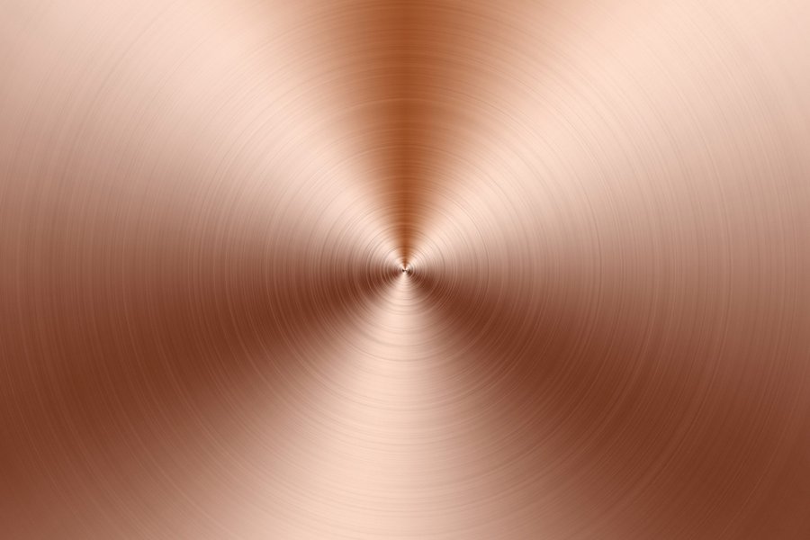 Brushed bronze color metal