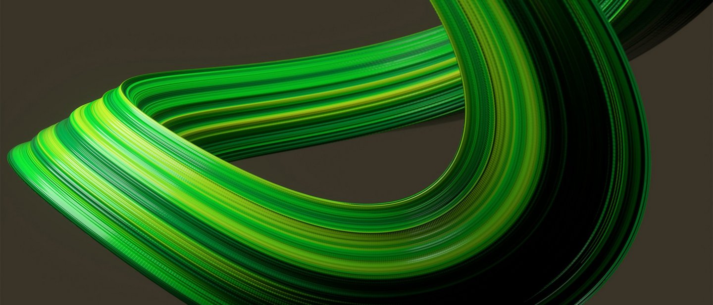 Green infinity symbol, representing sustainability