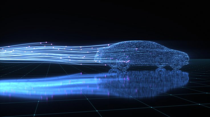 Computer simulation of a driving car