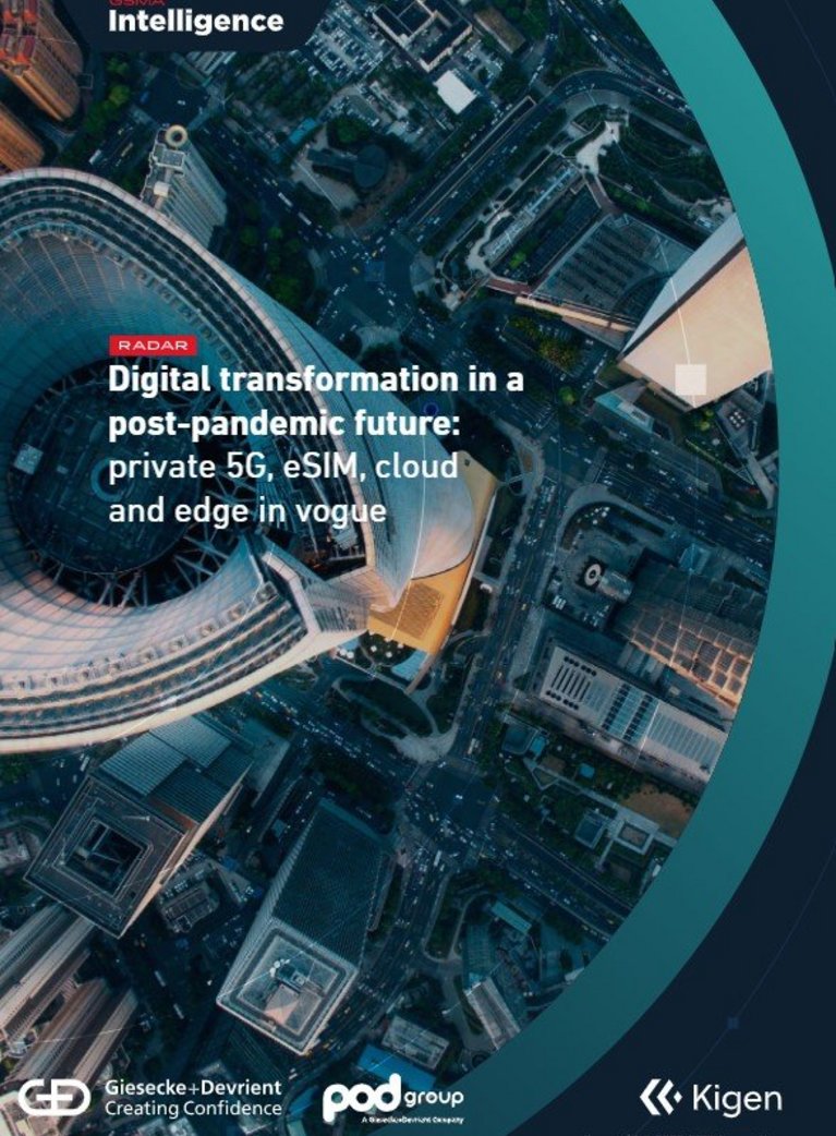 Cover of report Digital transformation in a post-pandemic future