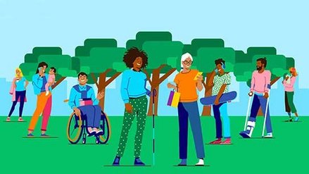 characters with different disabilities or impairments