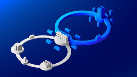 3D illusation of the cash cycle with all stakeholders