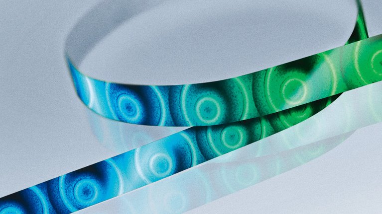 Close up of Galaxy security thread for banknotes