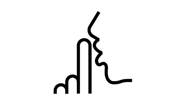 Icon of a person placing their finger on their lips in a hushing gesture