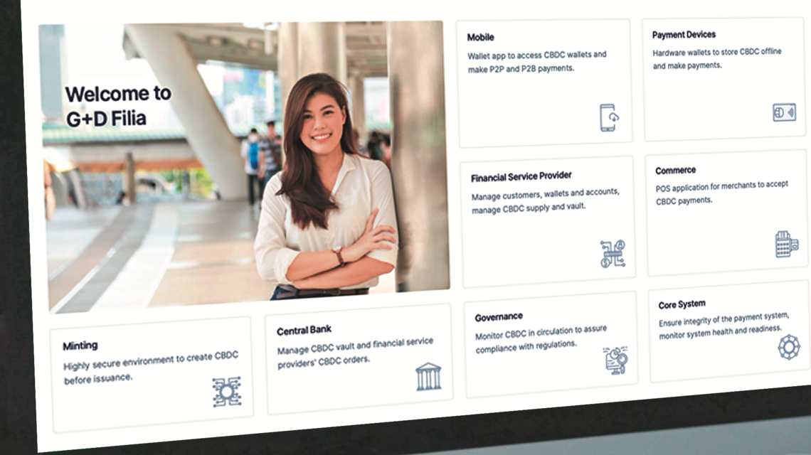 Screenshot of the G+D Filia® Sandbox, an experimentation package designed to provide full comprehension of the technology