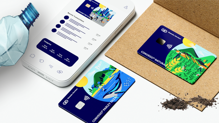 G+D credit cards: Convego Parley Ocean, Convego Natural and Convego Recycled