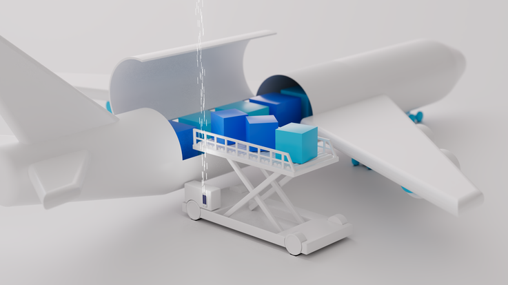 Plane is loaded with objects