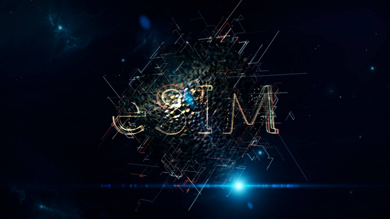 3D visualization of the lettering eSIM