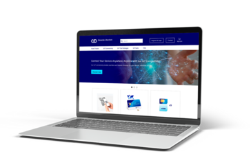 G+D IoT Shop dashboard visualization on notebook screen